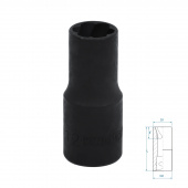 Головка для поврежденного крепежа 1/2"", 12 мм
