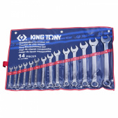 KING TONY Набор комбинированных ключей, 10-32 мм, 14 предметов KING TONY 1214MR