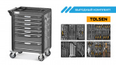 Тележка NORDBERG T7P(G) 7 выдвижных ящиков + комплект инструментов TOLSEN BOXER: 12 ложементов, 157 предметов