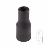 KING TONY Головка для поврежденного крепежа 1/2", 10 мм KING TONY 9TD403-10M