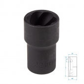 Головка для поврежденного крепежа 1/2"", 22 мм