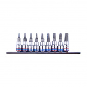 KING TONY Набор торцевых насадок 1/4", Torx, Т8-Т40 мм, L = 37 мм, 9 предметов KING TONY 2109PR