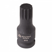 МАСТАК Торцевая насадка 1/2", SPLINE, M18 для болта задней ступицы VAG МАСТАК 100-42018
