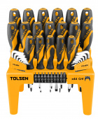 TOLSEN Набор отверток "GRIPro", вставки(биты), шестигранники, на подставке, 44 предмета TOLSEN TT20184