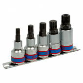 KING TONY Набор торцевых насадок 1/2", Spline, М8-М16, 5 предметов KING TONY 4105PR