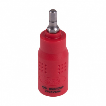 KING TONY Насадка (бита) торцевая диэлектрическая 1/4", HEX, 4 мм, L = 54 мм KING TONY 2035VE04