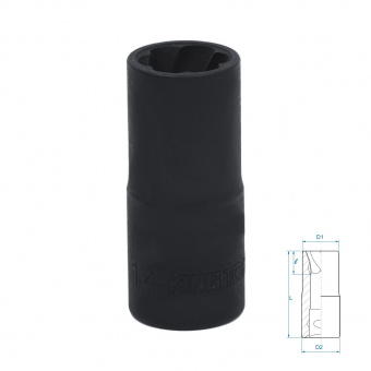 Головка для поврежденного крепежа 1/2"", 14 мм