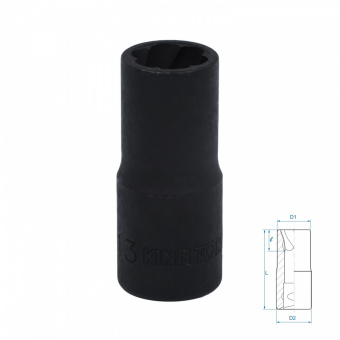 KING TONY Головка для поврежденного крепежа 1/2", 13 мм KING TONY 9TD403-13M
