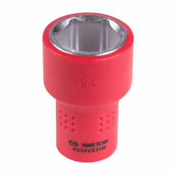 KING TONY Головка торцевая диэлектрическая шестигранная 1/2", 24 мм KING TONY 4335VE24M