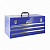 Ящик инструментальный, 3 полки и отсек, синий