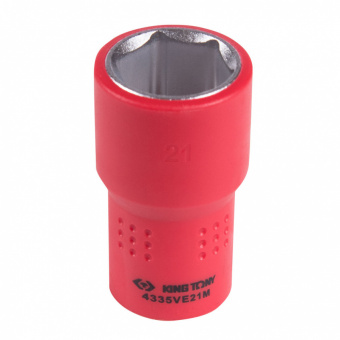 KING TONY Головка торцевая диэлектрическая шестигранная 1/2", 21 мм KING TONY 4335VE21M
