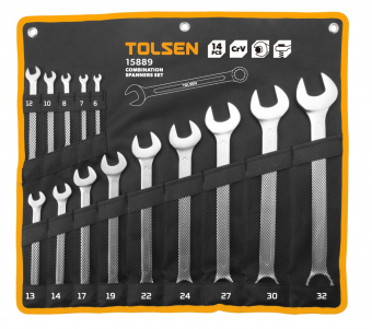 TOLSEN Набор комбинированных ключей, 6-32 мм, 14 предметов TOLSEN TT15889