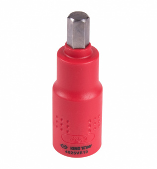 KING TONY Насадка (бита) торцевая диэлектрическая 1/2", HEX, 10 мм, L = 75 мм KING TONY 4025VE10