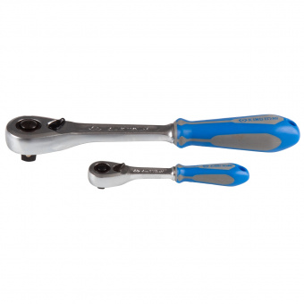 KING TONY Набор трещоток 1/4", 1/2", 90 зубцов, флажковых с кнопкой, 2 предмета KING TONY 7773GS