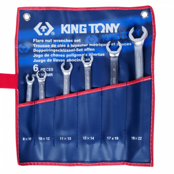 KING TONY Набор разрезных ключей, 8-22 мм, 6 предметов KING TONY 1306MR