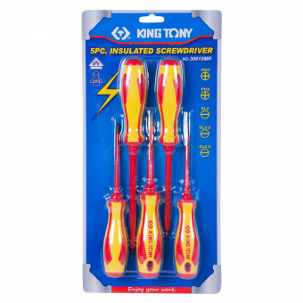 KING TONY Набор отверток, диэлектрические, 5 предметов  KING TONY 30615MR