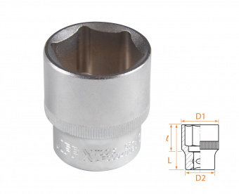 AFFIX Головка торцевая стандартная шестигранная 1/2", 30 мм AFFIX AF00040030