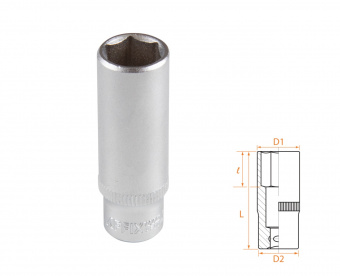 AFFIX Головка торцевая глубокая шестигранная 1/4", 12 мм AFFIX AF00120012