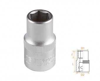 AFFIX Головка торцевая стандартная шестигранная 1/2", 12 мм AFFIX AF00040012