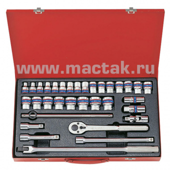 1/2” комплект  торцевых головок 4034MR KINGTONY