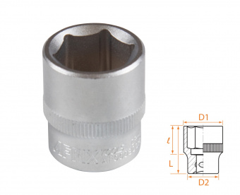 AFFIX Головка торцевая стандартная шестигранная 3/8", 18 мм AFFIX AF00030018