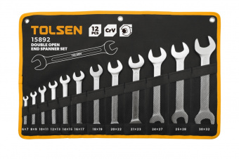 TOLSEN Набор рожковых ключей, 6-32 мм, 12 предметов TOLSEN TT15892