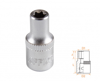 AFFIX Головка торцевая TORX Е-стандарт 1/4", E6 AFFIX AF00023006