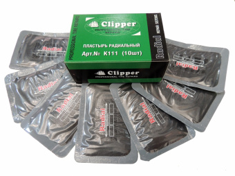 CLIPPER набор заплат K111 кордовые для боковых порезов 65*95мм (1 слой корда) (10шт.)