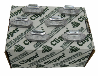 Грузики балансировочные для стальных дисков 25 г, 100 шт. CLIPPER 0225