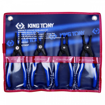 KING TONY Набор съемников стопорных колец, 4 предмета KING TONY 42154GP