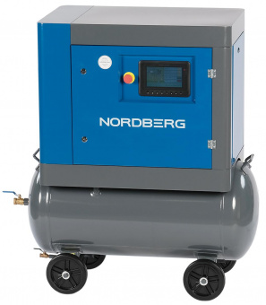 Компрессор винтовой, 4,0кВт, ресивер 160л, 10Бар, 510л/мин NORDBERG NCA7.5R