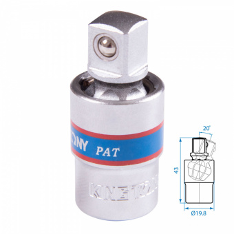 KING TONY Кардан 3/8", шаровый KING TONY 3793